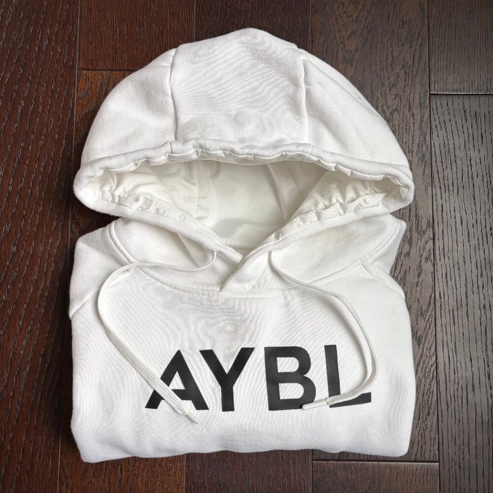 AYBL Performance Staple Crop Hoodie (White) - Size Medium
